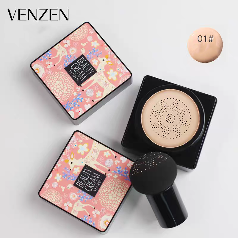 Foundation Concealer Mushroom Head Whitening Waterproof Brighten Face Base Tone Makeup