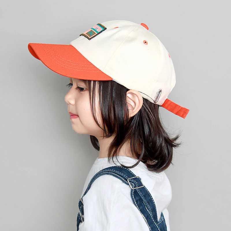 Fashion Patchwork Baseball Hat 2-6year Kids Duck Tongue Cap Boys Girls Baby Peaked Hats Outdoor Children Sun Protection Visors R250512