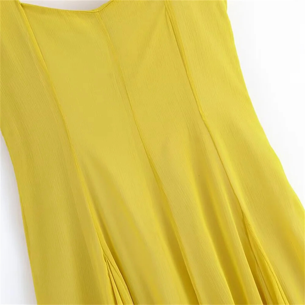 UNIZERA Womens Dress Fashionable Vacation Style Wide Shoulder Straps Folded Flute Summer 250513