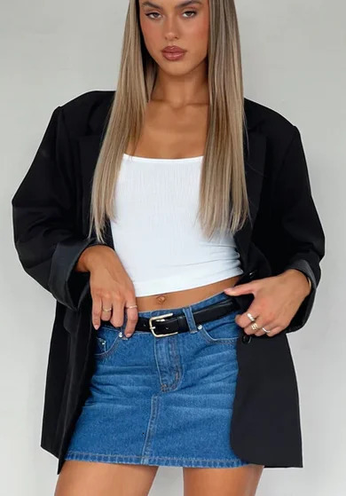 Women Denim Skirts Solid Color Bodycon Jeans Summer Casual Mini Streetwear 250513