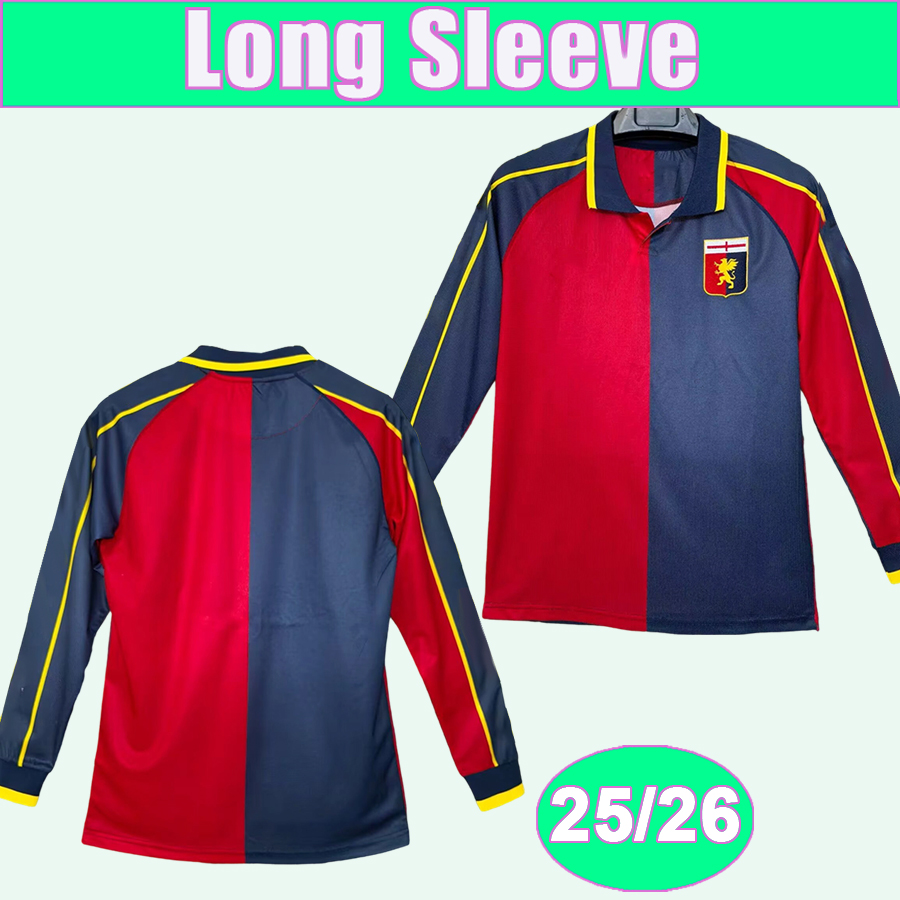 25 26 Genoa CFC Mens Soccer Jerseys VITINHA EKUBAN PINAMONTI THORSBY AARON BANI MALINOVSKYI SABELLI FRENDRUP BADELJ ZANOLI Reprint Football Shirts