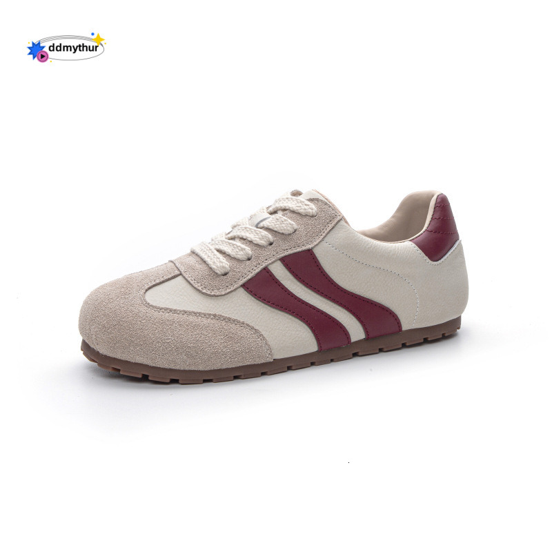 Leisure sports training 2024 new leather flat Forrest Gump shoes for women ddmythur