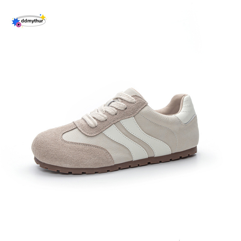 Leisure sports training 2024 new leather flat Forrest Gump shoes for women ddmythur