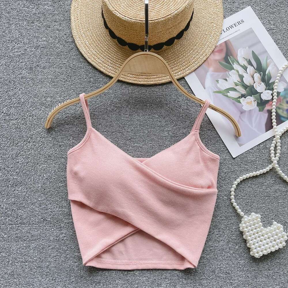 Irregular Casual Sport Camisole Women Strap Design Solid Fashion 2025 Y2K Elegant Ladies Chic Slim Tank Tops
