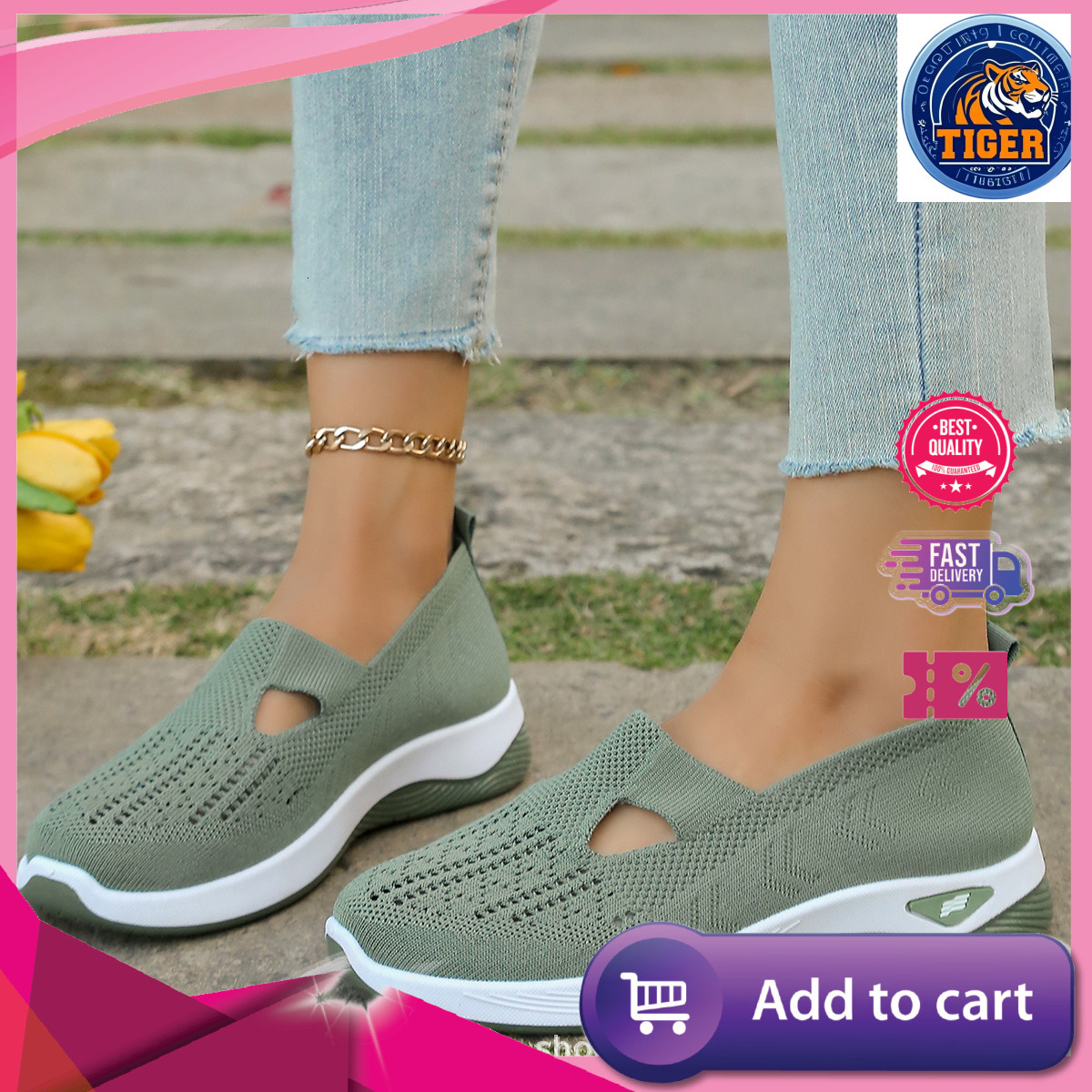 Ddmytiger Fashion Soft Soled Comfortable Hollow Summer Anti Slip Breathable Casual Mesh Shoes Outdoor Shoes