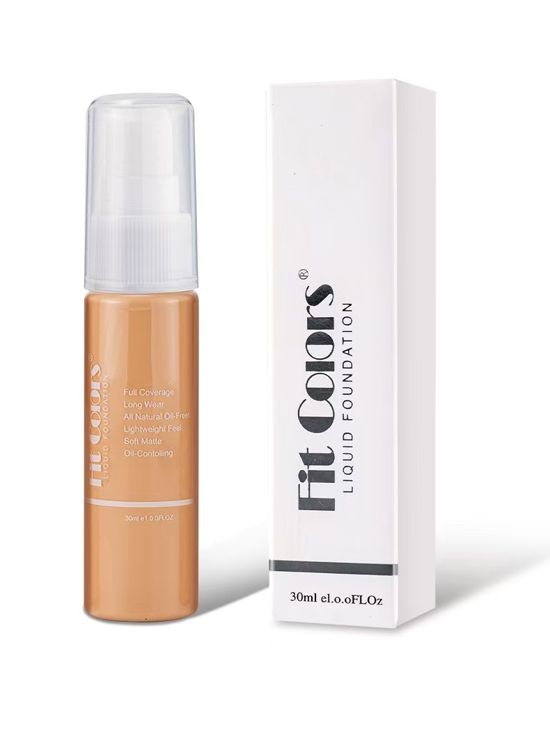 Fit Color Full Coverage Makeup Creamy liquid Foundation 30ml 8 color Shades Waterproof Concealer Primer Highlighter fond de teint base Silky Smooth Hi