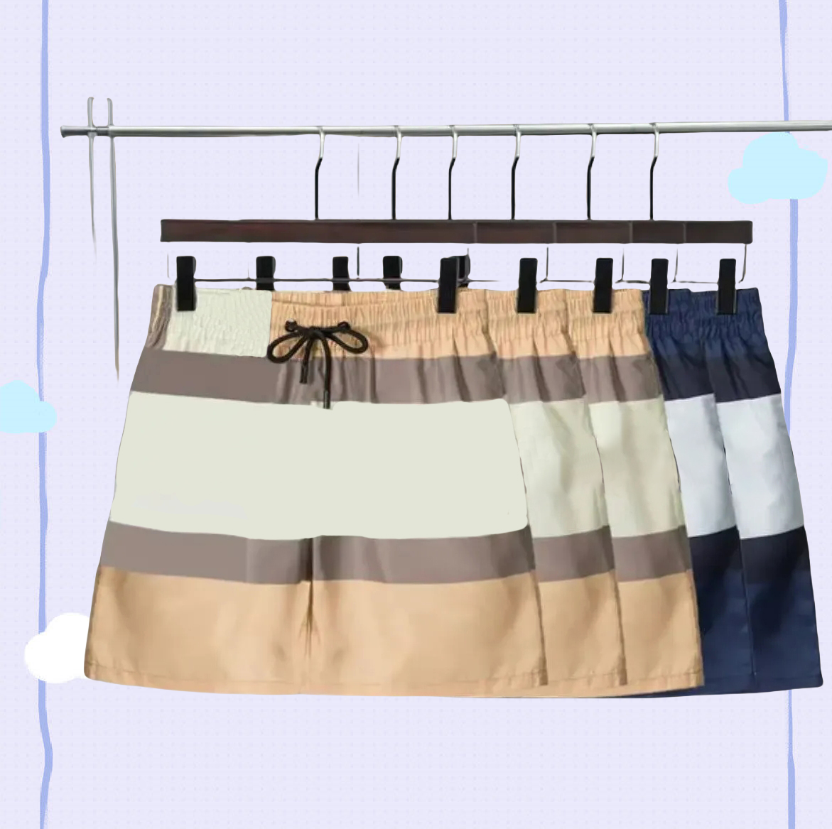 Mens Designer Printed Drawstring Beach Shorts Summer Fashion Swim Shorts Casual knee length pant tour shorts Sizes M-3XL