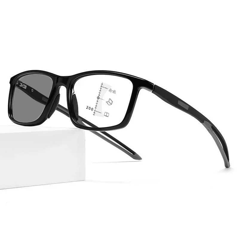 TR90 Sports Smart Photochromic Reading Glasses for Women Men Finished Progressive Multifocal Presbyopia Eyeglasses with Diopter W250513