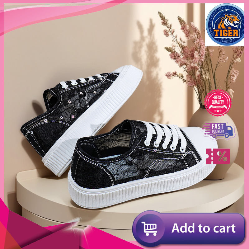 Ddmytiger Summer New Korean Ins Breathable White Women S Hollow Leisure Board Thick Bottom Versatile Sponge Cake Shoes Outdoor Shoes