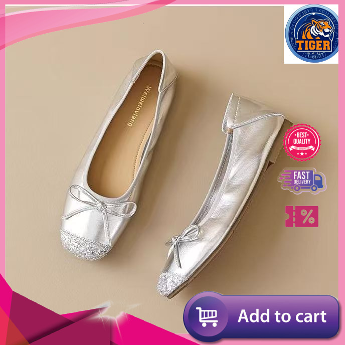 Ddmytiger French Flat Bottom National Summer Ballet New Style Shallow Bow Knot Soft Sole Single Women S Chicken Rolls Shoes Outdoor Shoes