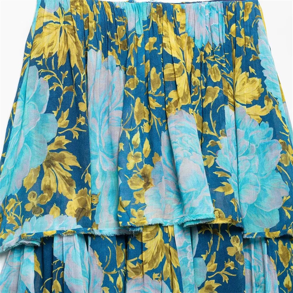 UNIZERA womens fashionable and casual strapless printed dress with temperament summer style 250513