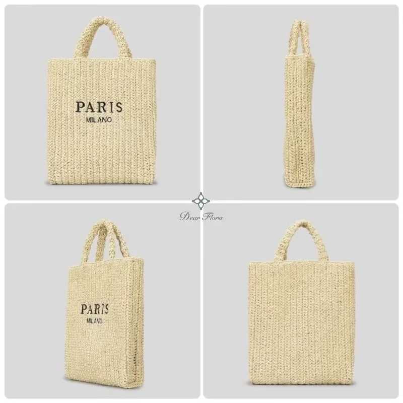 Women Vacation Fashion Summer Beach Straw Knitting Shoulder Bag Hollow Out Handwoven Handbag Portable Large Capacity Casual Tote Z250514