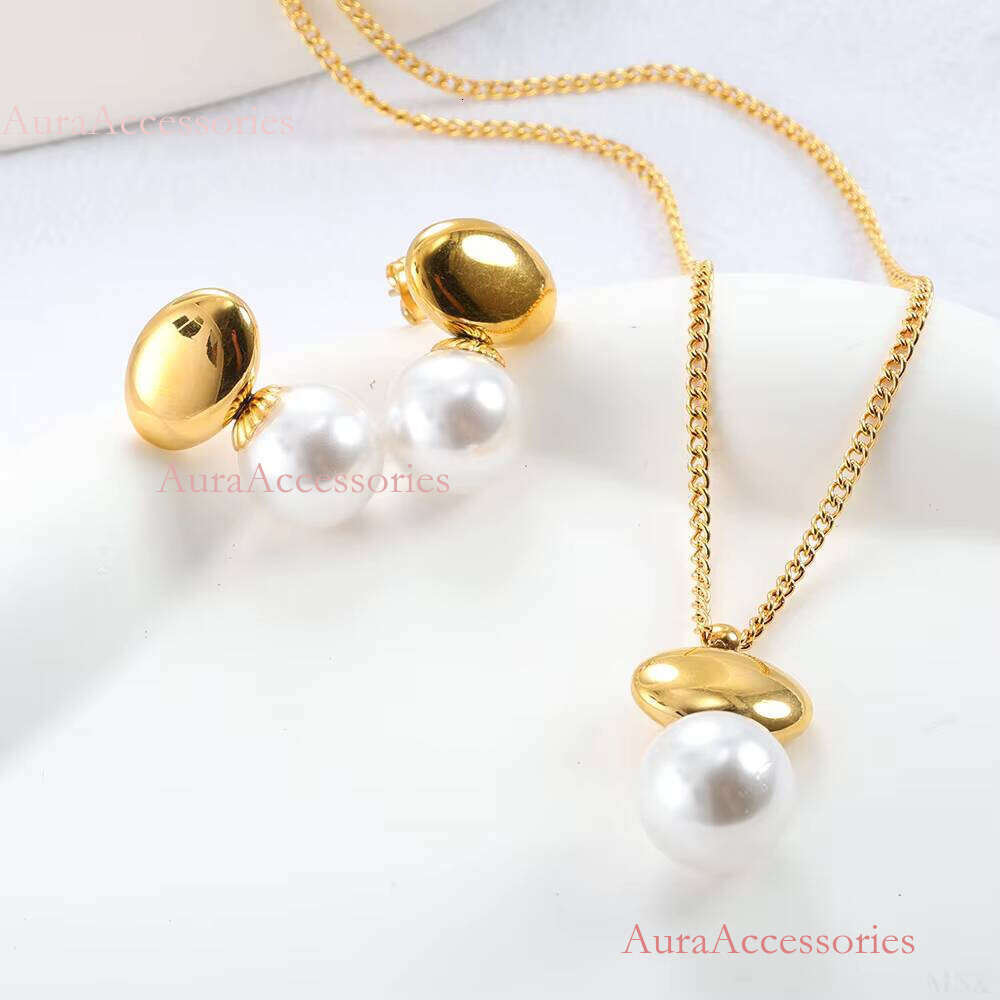 Freshwater Drop Earring Stainless Steel Jewelry Gold Plated Stud Irregular Baroque Pearl Dangle Earrings for Women