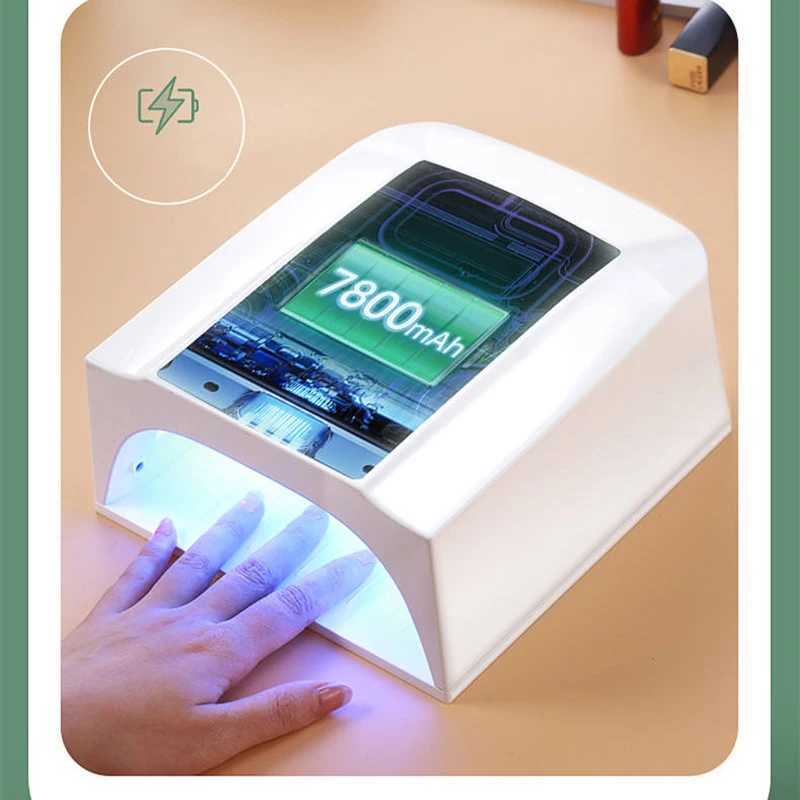 Portable UV Light for Nails Cordless UV Nail Dryer Rechargeable Led Heart Diamond Nail Lamp 7800mah Battery W250513
