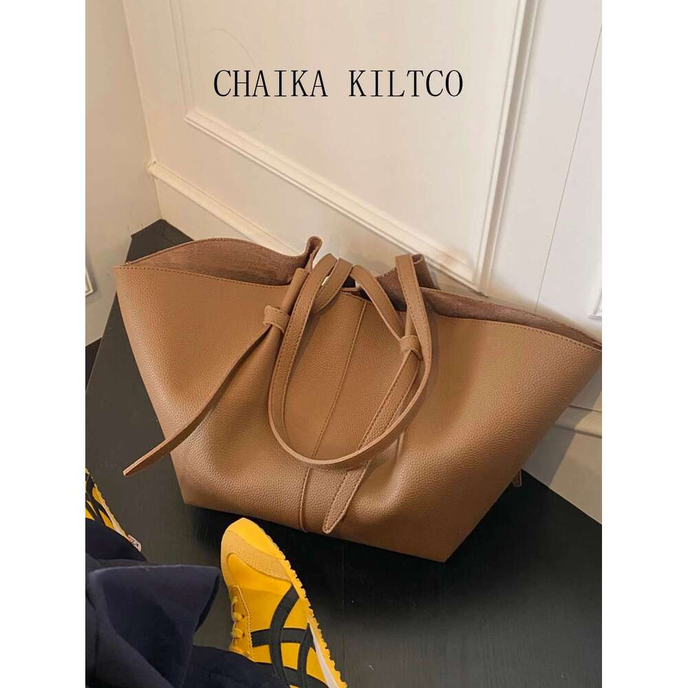 CHAIKA KILTCO Large Capacity Tote For Women 2025 New Trendy Fashion Lychee Pattern Simple Single Shoulder Underarm Bag