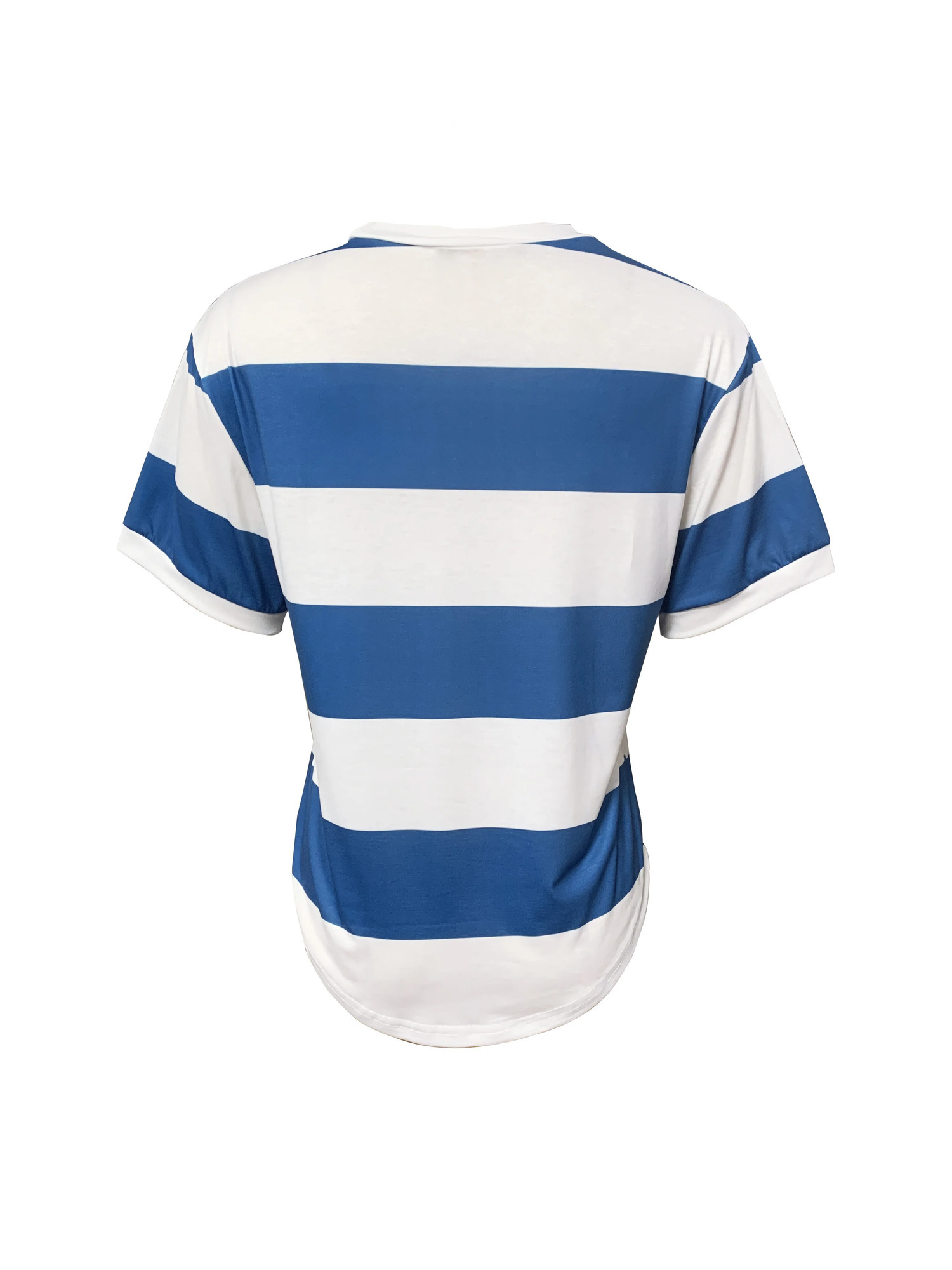 Womens Striped Printed Round Neck Short Sleeve Casual TShirt summer outfits for womenleisurely tops women clothes 250513