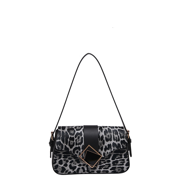 High Quality New Free Designer Bag Korean Version Fashionable Niche Single Shoulder Sloping Body 2025 New Fashionable Leopard Print Underarm Small Squ
