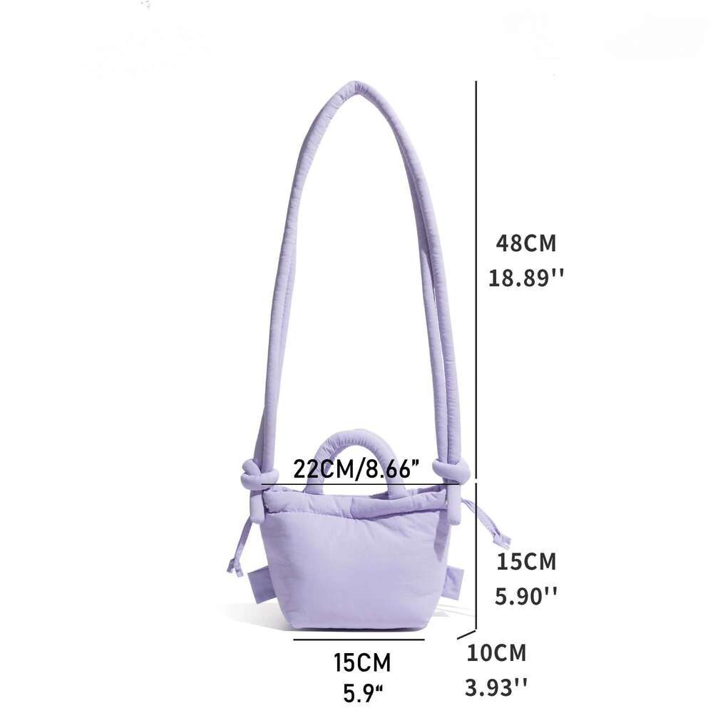 One Shoulder Bag Fashion Small Puffer Tote Padded Women Shoulder Bags Nylon Down Cotton Crossbody Bag Mini Lady Handbags KQ