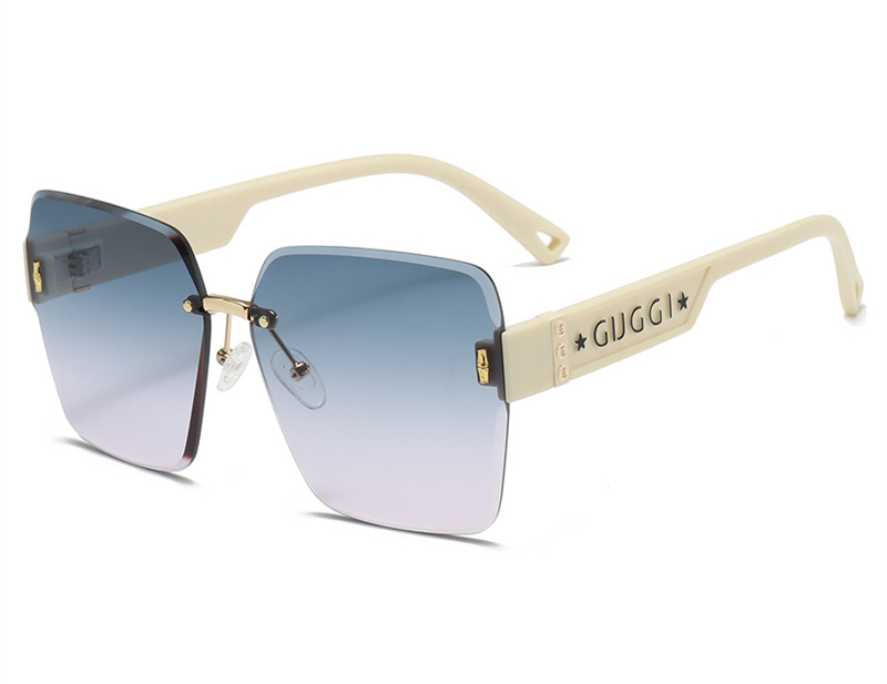 Designer sunglasses Free shipping 2025 new fashionable commuting high-end texture frameless polarized sunglasses