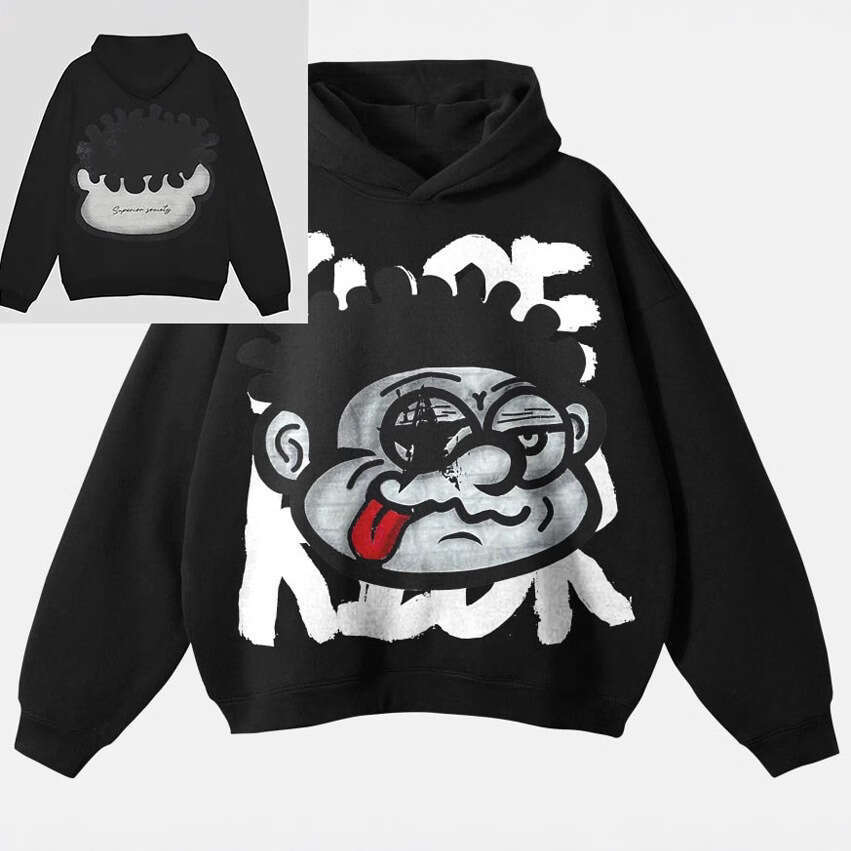 2025 FFLIRTION Skull Trendy Brand New Printed Gothic High Street T-shirt Versatile Round Neck