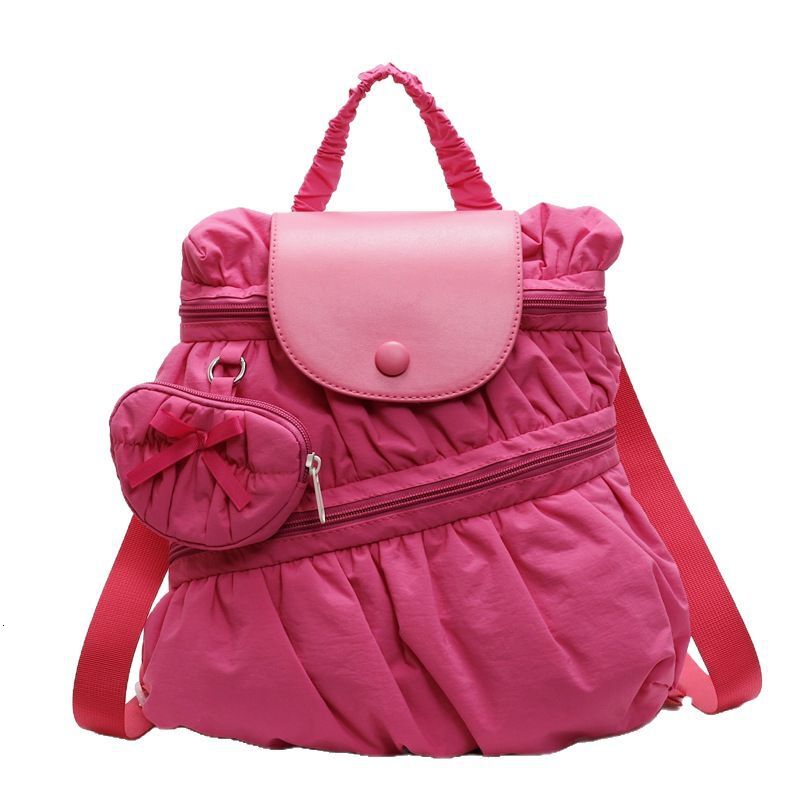 Korean Ins Trendy Casual Student 2025 New Fashionable and Versatile Folding Backpack Large Capacity Shoulder Bag