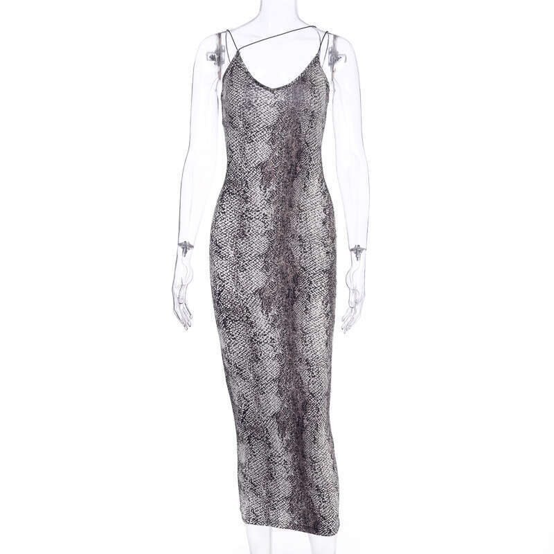 Women Clothes Dress Hot Selling Summer Women S Suspender Sleeveless V Neck Dress Fashionable And Sexy Mid Length Skirt KQ