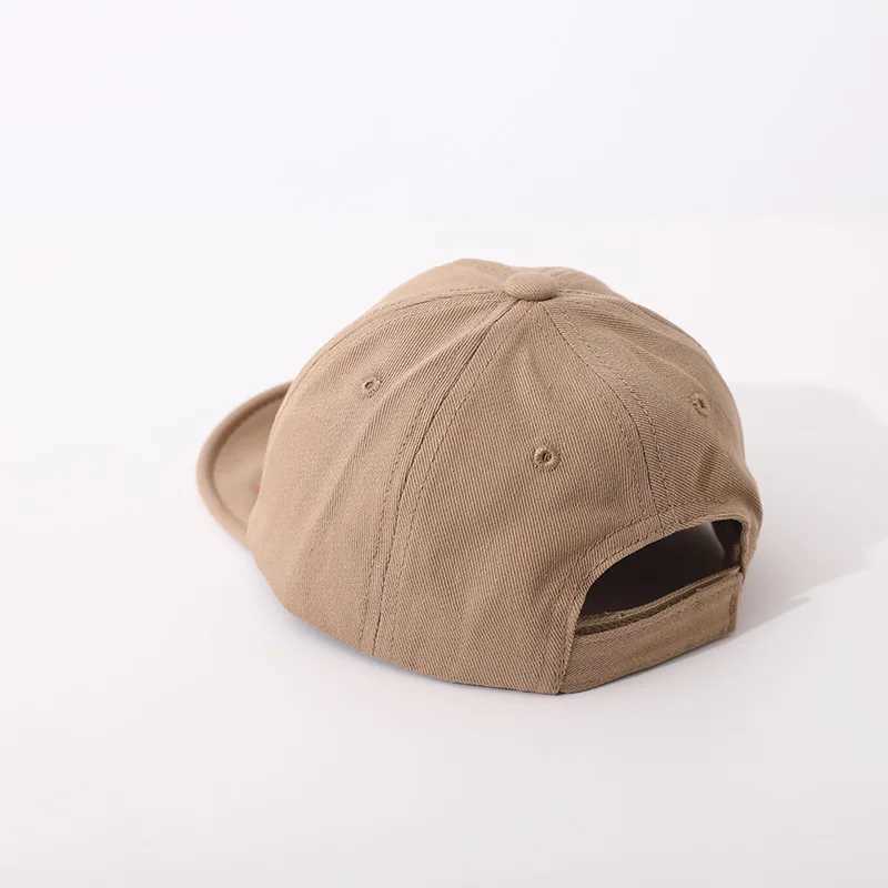 R-Letter Duck Tongue Cap For Kids Short Brim Baseball Hat Solid Color Baby Peaked Caps 1-5year Boy Girl Children Sunshade Visors R250512