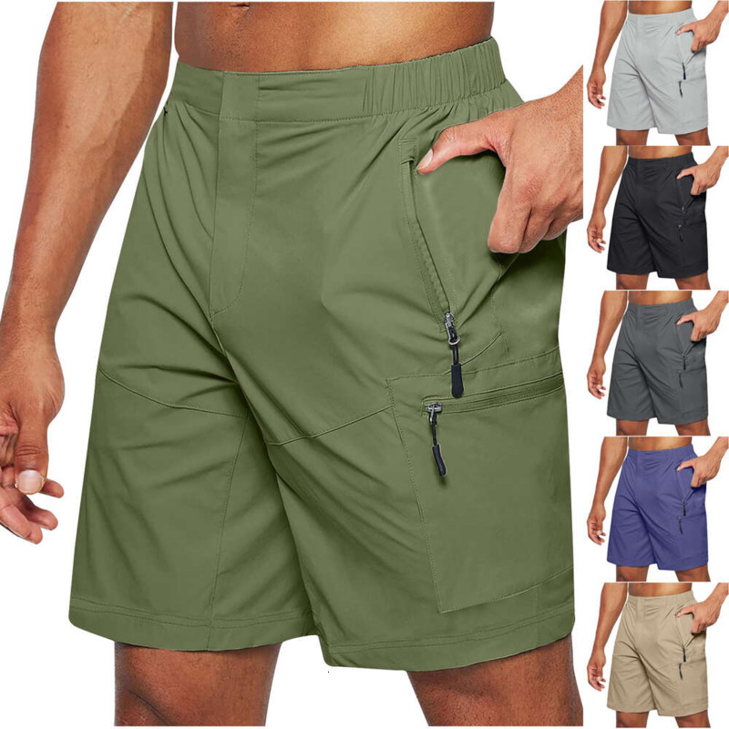 Summer Men Cargo Shorts Designer Casual Overall Short Pants Plus Size 4XL Workwear New Zipper Multi Pocket Mobile Short Trousers