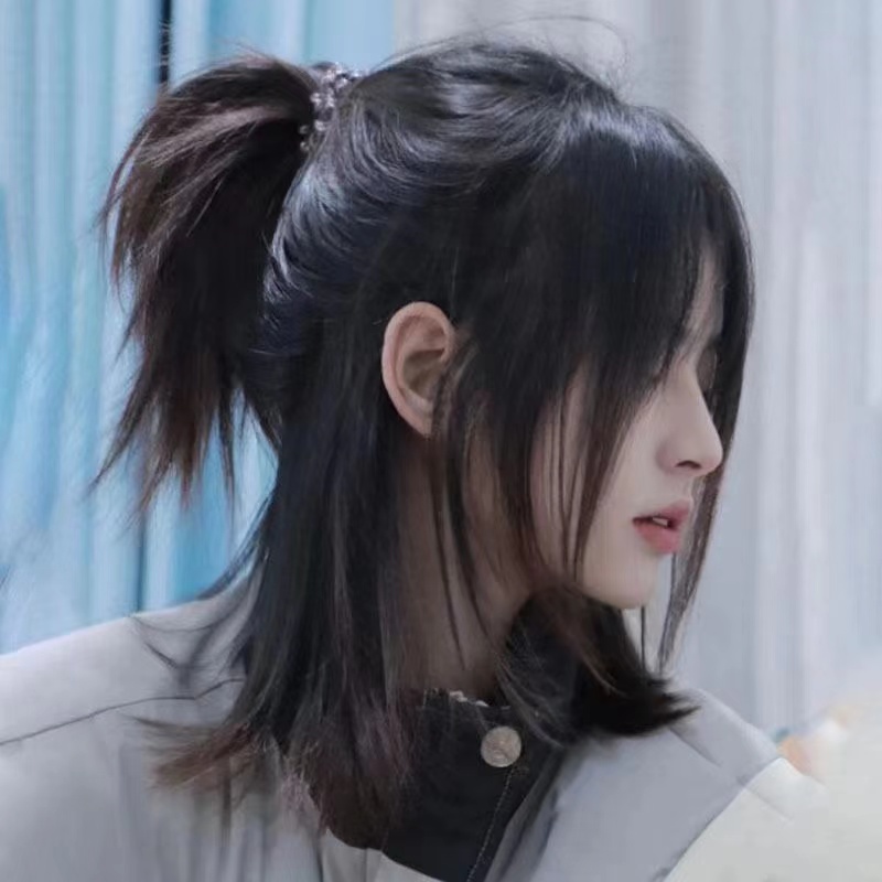 High-Density Long-Straight Anime Male Costume Wig With Rose Netted Base