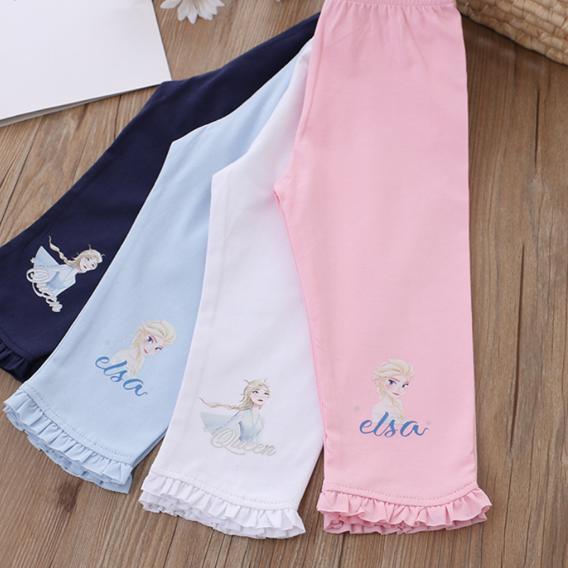 DISNEY Frozen Elsa princess toddler designer clothes baby clothes Children's summer shorts for girl cotton trousers for children