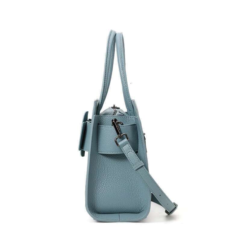 Fashionable Versatile Letter-Shaped Genuine Leather Crossbody and Shoulder Bag for Women