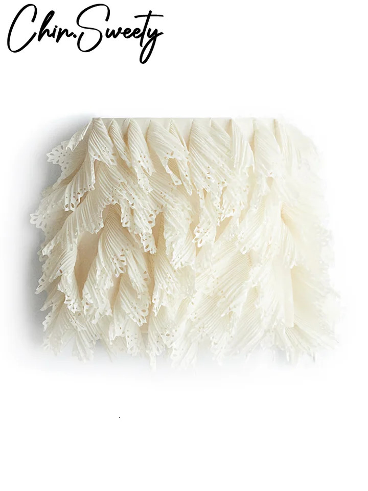 Fashion Multi Layers Ruffles Skirts Women Elastic High Waist Hip Package Skirt Female Spring Summer Lady Party Clothes 250513