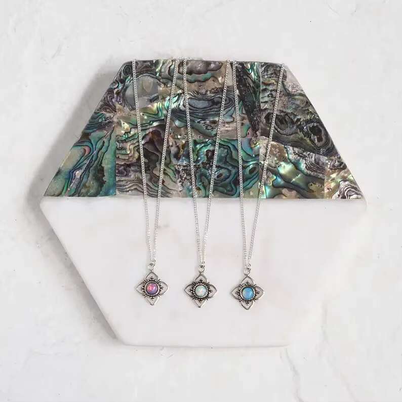 Sier with Ethiopian opal unique design, charming pendant beautiful girls, necklace perfect for anniversary parties
