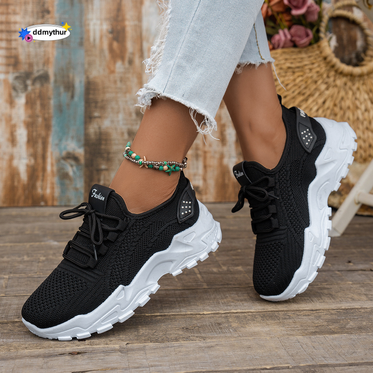 Dad's fly woven mesh 2025 new four season women's shoes, versatile, thin, breathable, sports and leisure 43 ddmythur