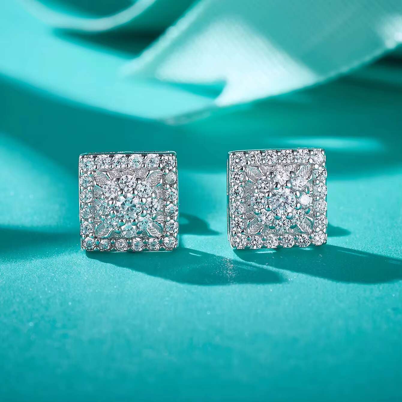 Luxury Jewelry Classic Screw Back Hip Hop 925 Sterling Silver Vvs Moissanite Diamond Stud Earrings