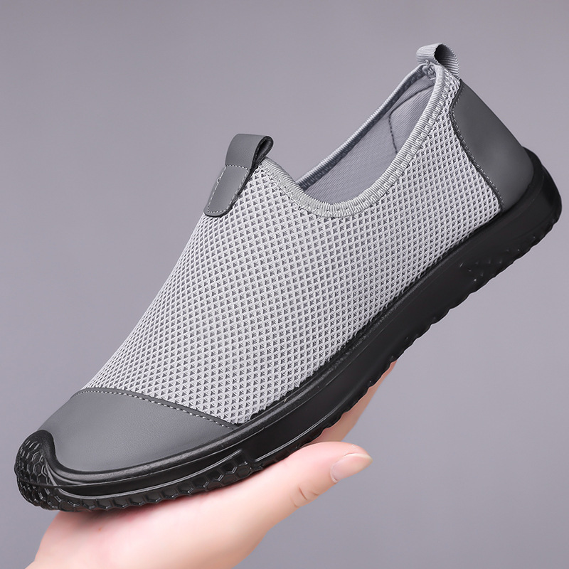 Summer New Men S Mesh Casual Shoes With Hollow Breathable Holes Sandals Casual Shoes And Legs Ddmysaturn