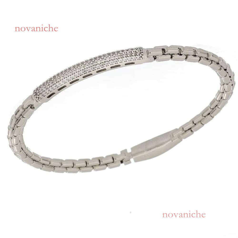 Made in Italy, sier bracelets with shiny paving details for each design