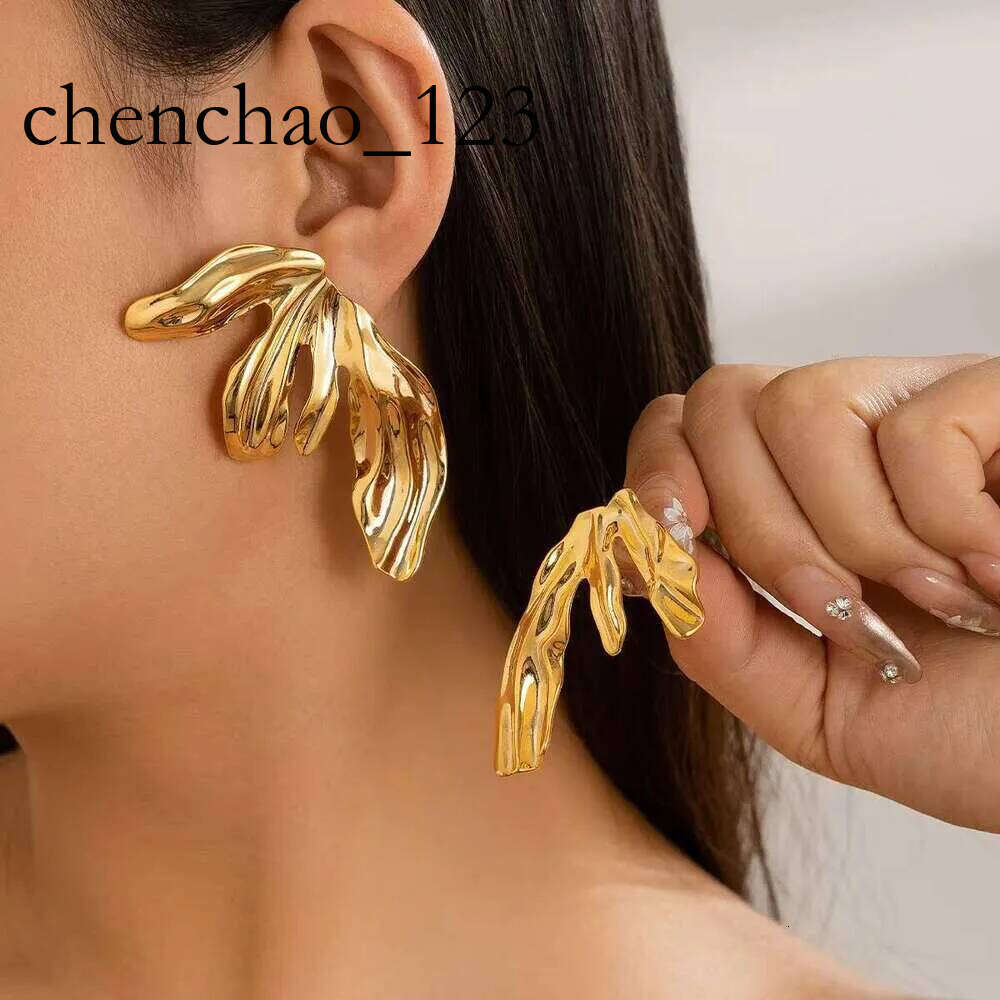 DHCollections Designer Water Grass Stud Earrings for Women Trendy Ladies Daily Accessories 2024 Fashion Jewelry Female Girls Gifts Decoration