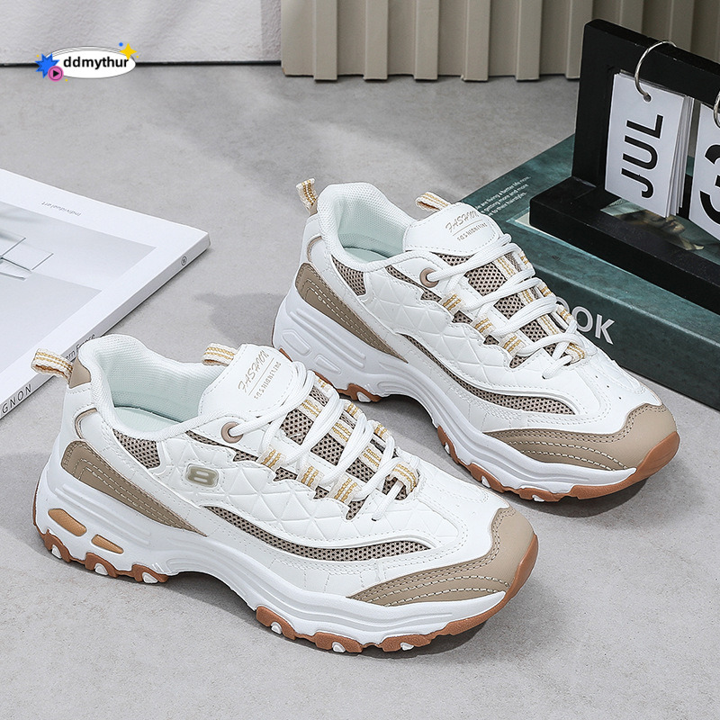 Dad's Women's 2024 Spring New Instagram Trendy and Versatile, Minority Student Korean Edition Ultra Light Casual Breathable Sports Shoes ddm