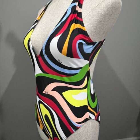 Pucci Bathing Suit Women's Swimwear Vintage One Piece Swimsuit Designer Bathing Suit Beach Dress Striped One-Piece Bikini Swimsuit Fashionable An