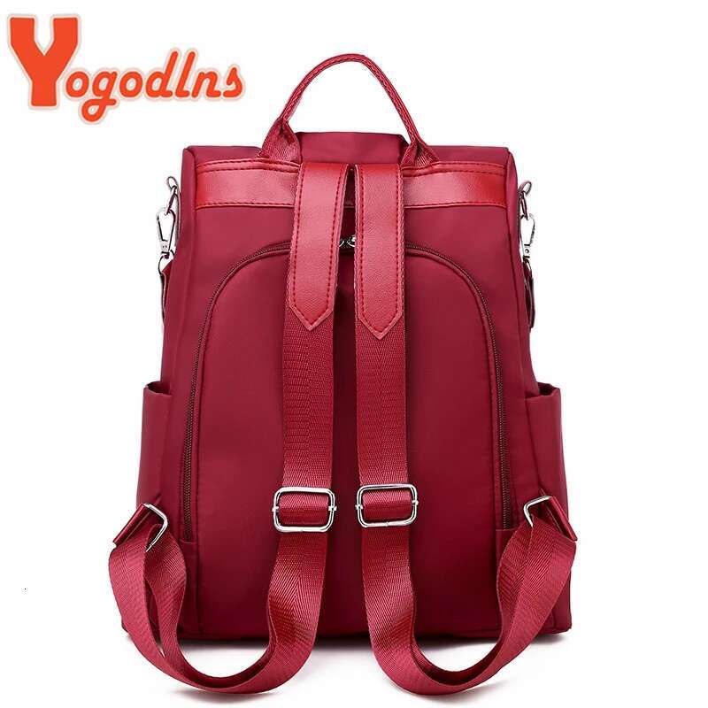 Yogodlns Fashion Embroidery Women Waterproof Oxford Travel Bag Large Capacity Rucksack Multifunction Laptop Backpack