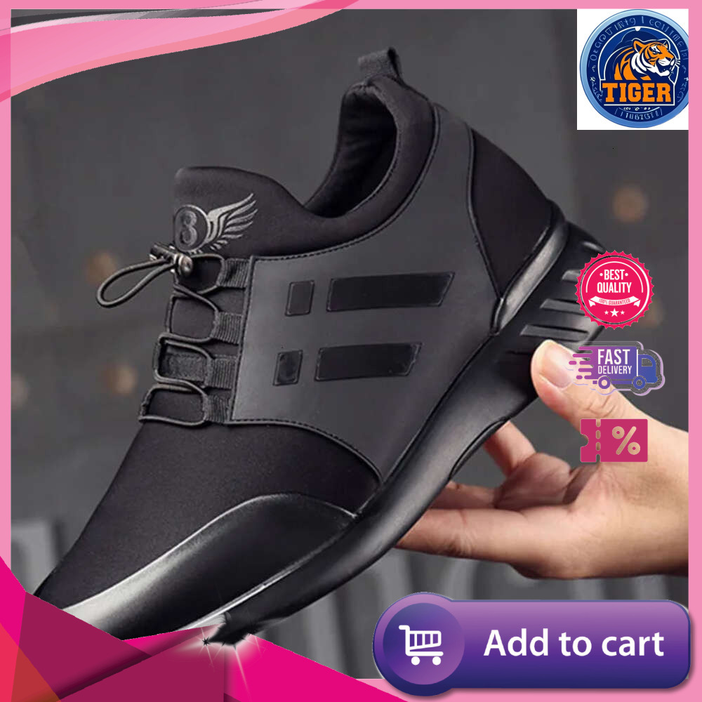 Ddmytiger Lightweight Mens Sneakers Running Rubber Males Breathable New Vulcanize For Men Height Increase Leather Shoes Outdoor Shoes