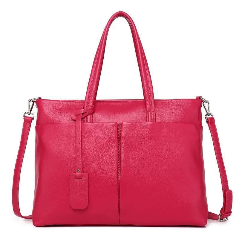 Genuine Leather Tote For Women Casual Elegant Commuter Travel Bag Fashionable Large Capacity Shoulder Handbag