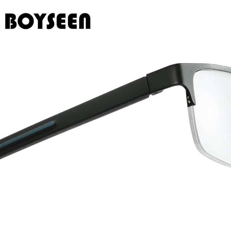 BOYSEEN Titanium Alloy Reading Glasses +0.5 To +4.0 Non Spherical 12 Layer Coated Lenses Business Nearsighted Glasses 0 To -3.0 W250513