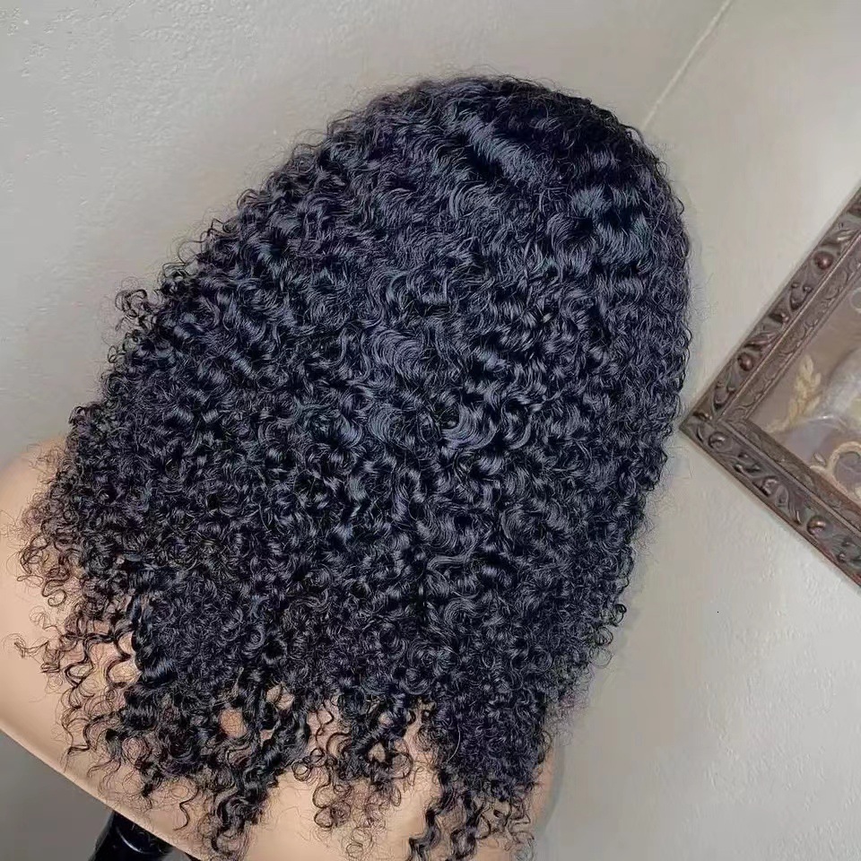 lace Front wig lace headgear womens small curly wig high temperature silk long curly wig