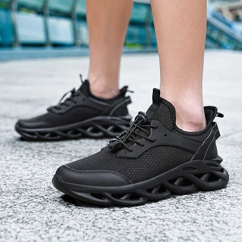 YRZL Men Casual Shoes White Sneakers Running Shoes for Men Lace Up Lightweight Breathable Anti Slip Cfortable Sports Shoes Z250513