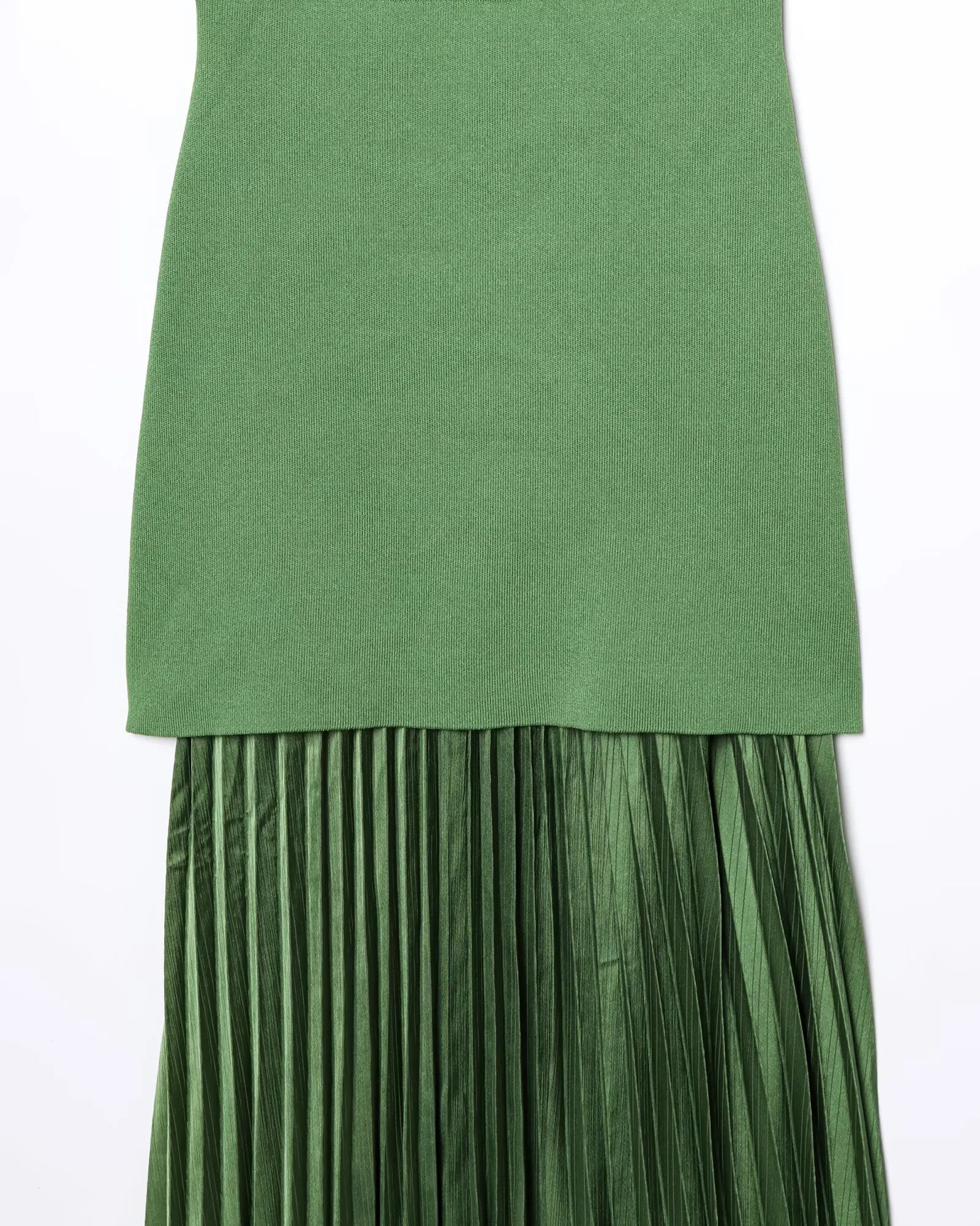 UNIZERA Fashion Simple Allmatch Knitted Pleated Splicing Sleeveless Round Neck Dress Womens Long 250513