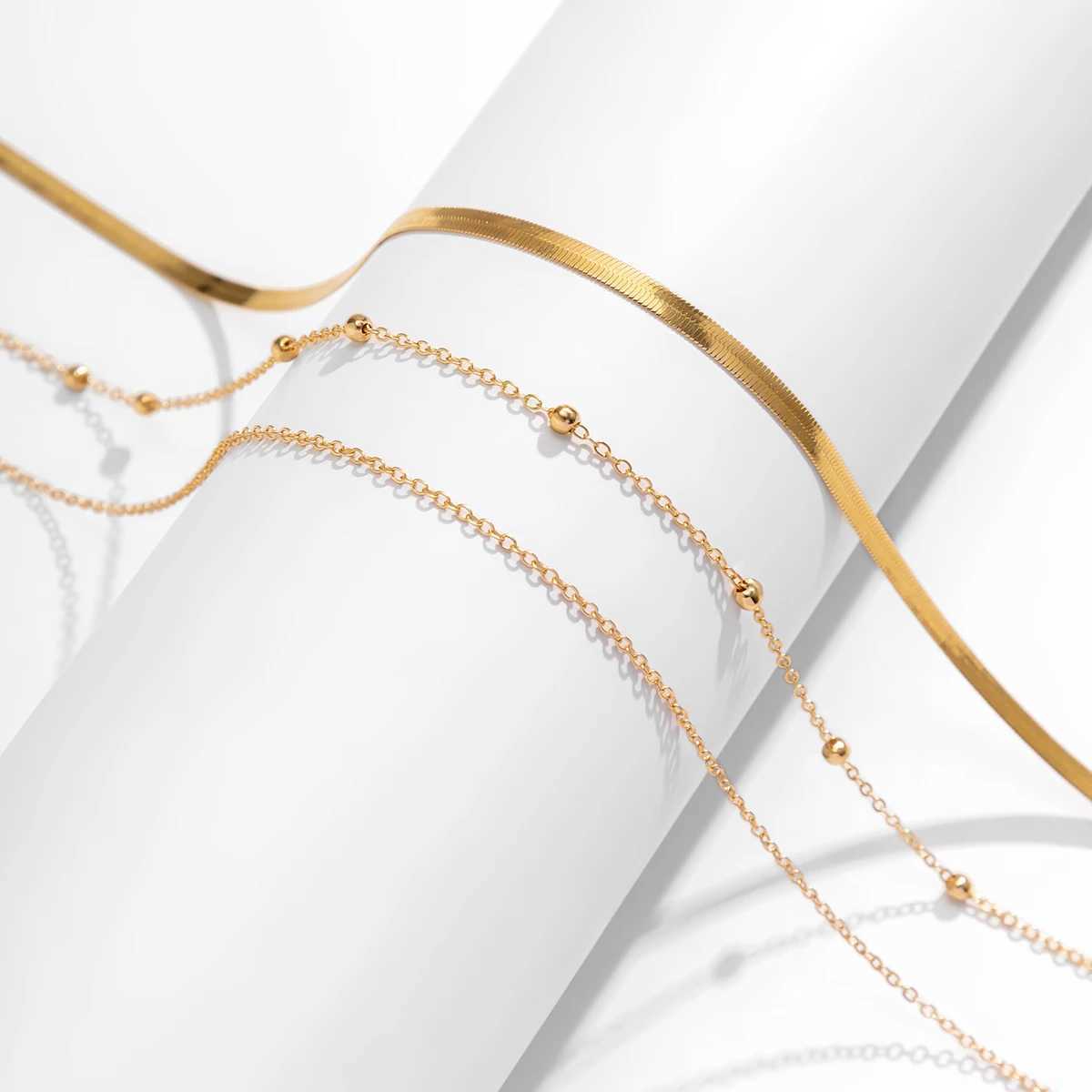 Salircon Minimalist multi-layer metal flat snake chain belly Waist chain Punk Metal Ball Sexy Bikini Summer Body Jewelry GiftT250513
