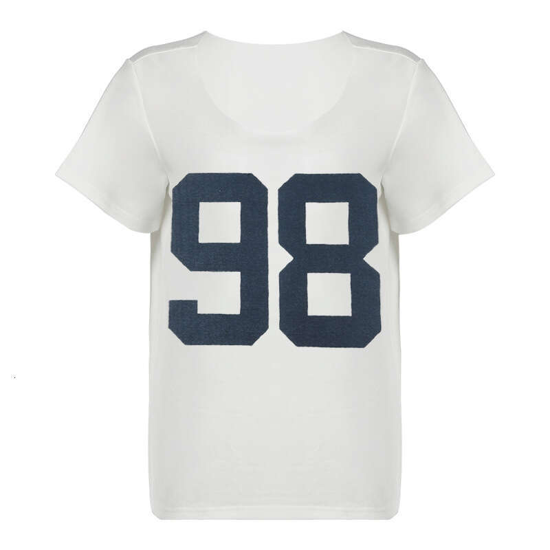 Fashion Street Women's Personalized Digital Printing Loose T-Shirt Round Neck Pullover Comfortable Casual Short Sleeved Top B5