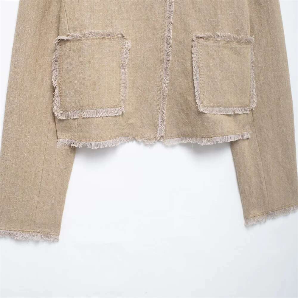 UNIZERA Autumn New Product: Casual Women's Fashion, Small Fragrant Style, Texture, Hairy Edge cardigan Coat